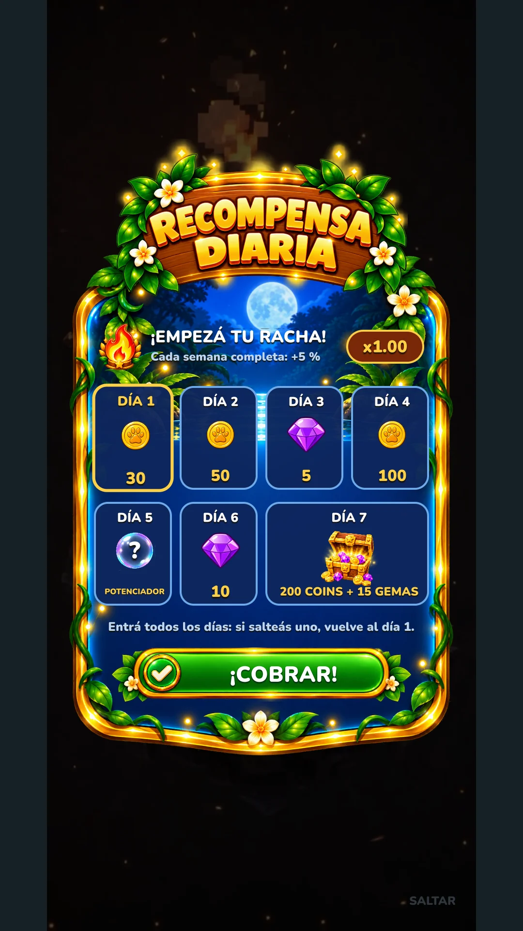 Recompensa diaria · versión 1.7
