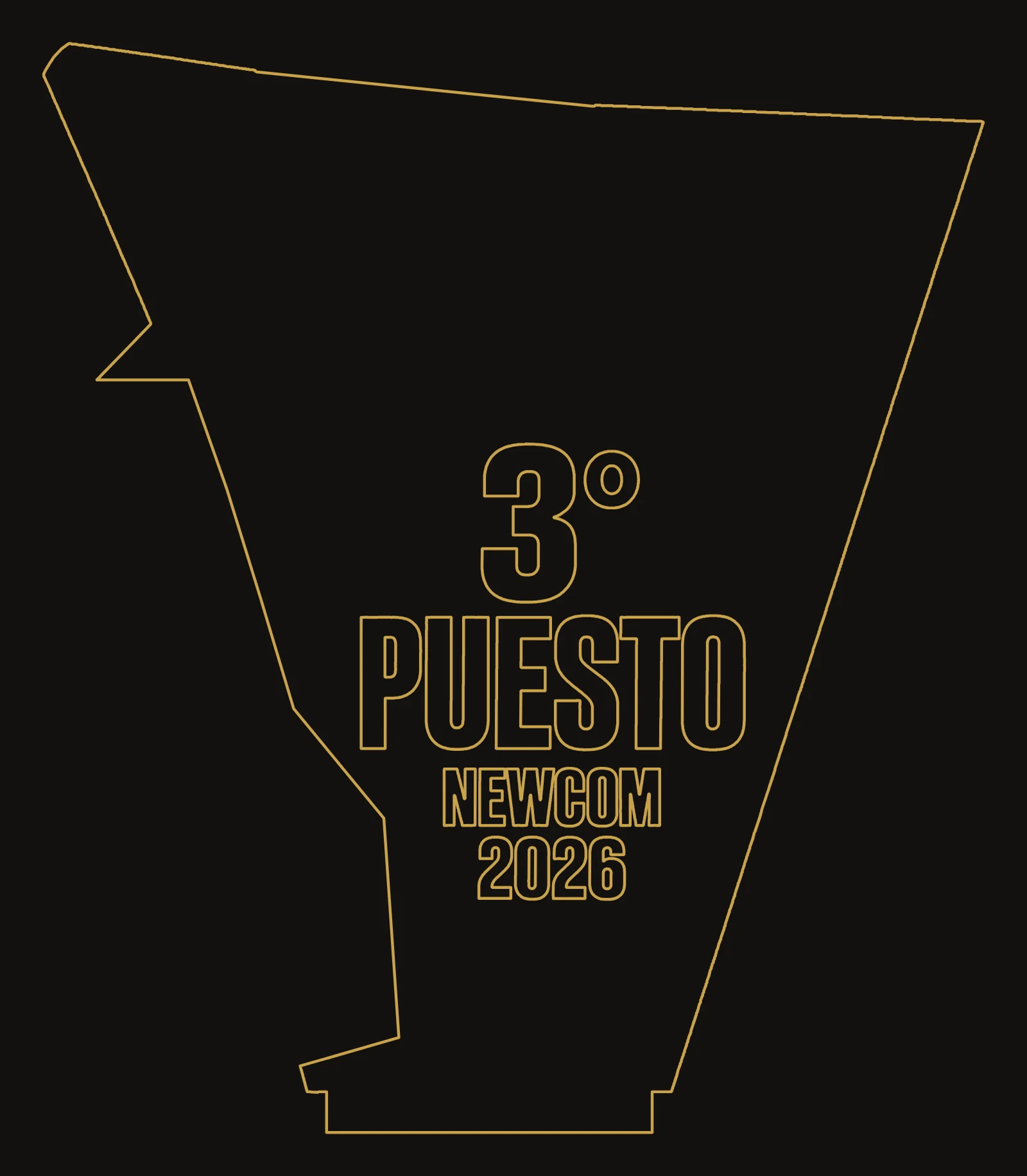 Plano DXF · placa dorada 3° puesto