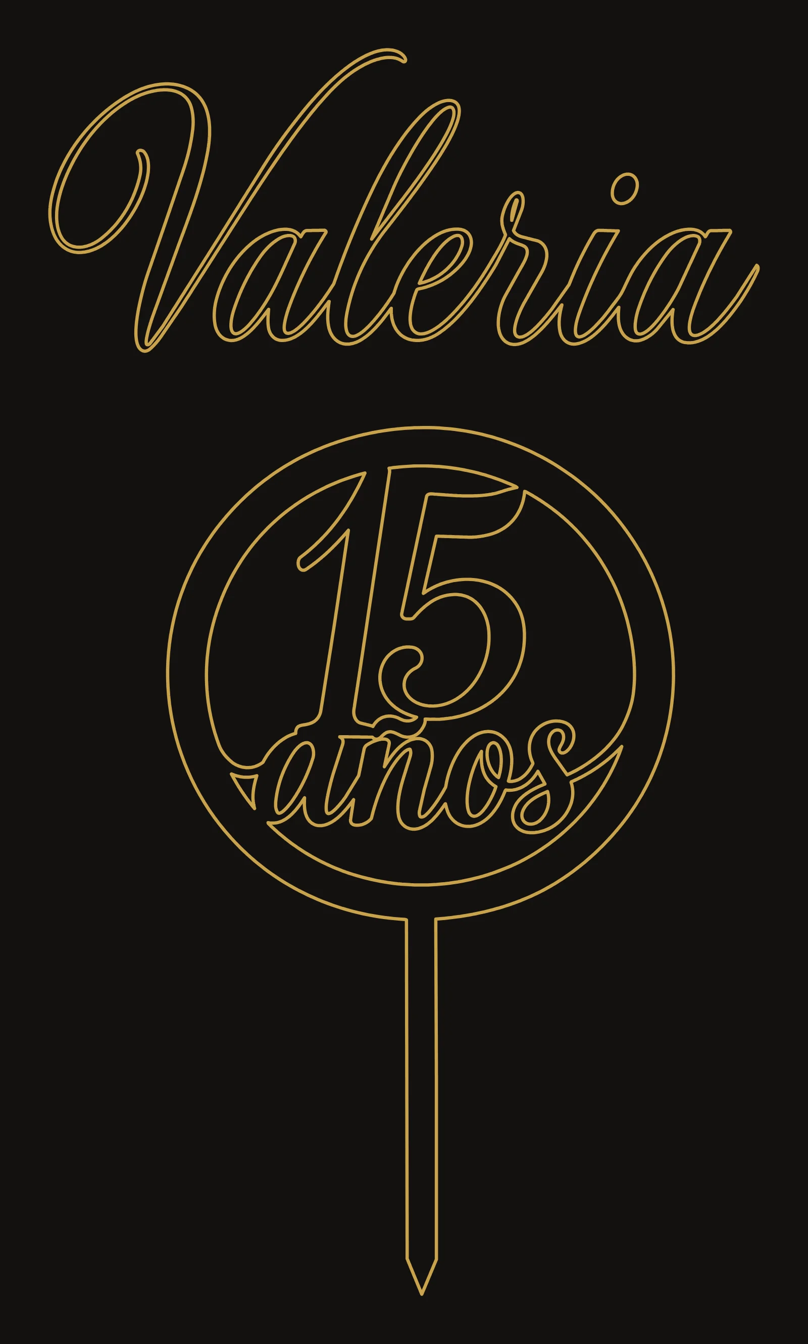 Plano DXF · Valeria 15 años